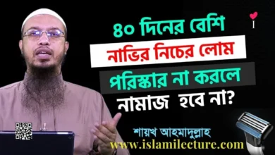 ৪০ দিনের বেশি নাভির নিচের লোম পরিস্কার না করলে - Islami Lecture