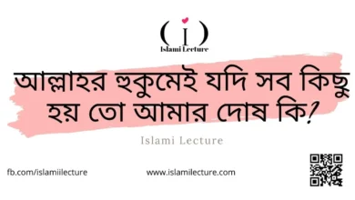 আল্লাহর হুকুমেই যদি সব কিছু হয় তো আমার দোষ কি - Islami Lecture