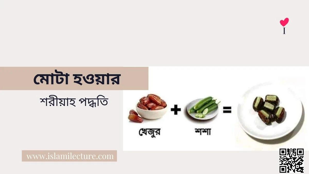 মোটা হওয়ার শরীয়াহ পদ্ধতি - Islami Lecture