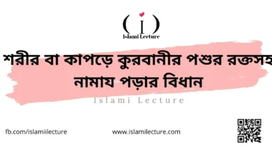 শরীর বা কাপড়ে কুরবানীর পশুর রক্তসহ নামায পড়ার বিধান - Islami Lecture