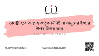 কে স্ত্রী হবে আল্লাহ কর্তৃক নির্দিষ্ট না মানুষের ইচ্ছার উপর নির্ভর করে - Islami Lecture