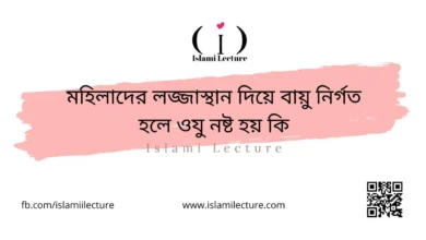 মহিলাদের লজ্জাস্থান দিয়ে বায়ু নির্গত হলে ওযু নষ্ট হয় কি - Islami Lecture