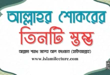 আল্লাহর শোকরের ৩টি স্তম্ভ - Islami Lecture