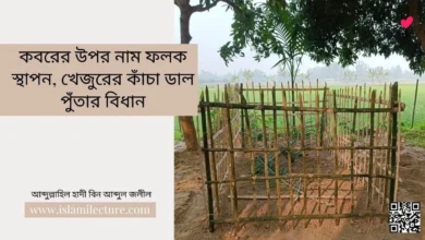 কবরের উপর নাম ফলক স্থাপন, খেজুরের কাঁচা ডাল পুঁতার বিধান- Islami Lecture