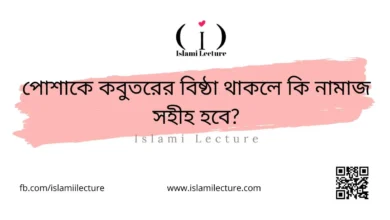 পোশাকে কবুতরের বিষ্ঠা থাকলে কি নামাজ সহীহ হবে - Islami Lecture